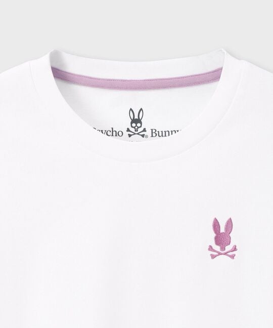 [WOMEN]シルケットスムース ワンポイントロゴ Tシャツ