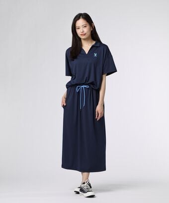 [WOMEN]スキッパーシャツ 　ロングワンピース