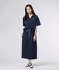 [WOMEN]スキッパーシャツ ロングワンピース