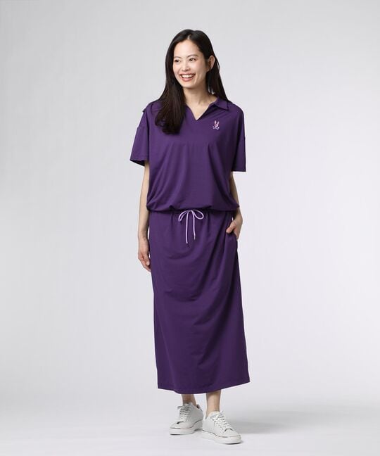 [WOMEN]スキッパーシャツ ロングワンピース