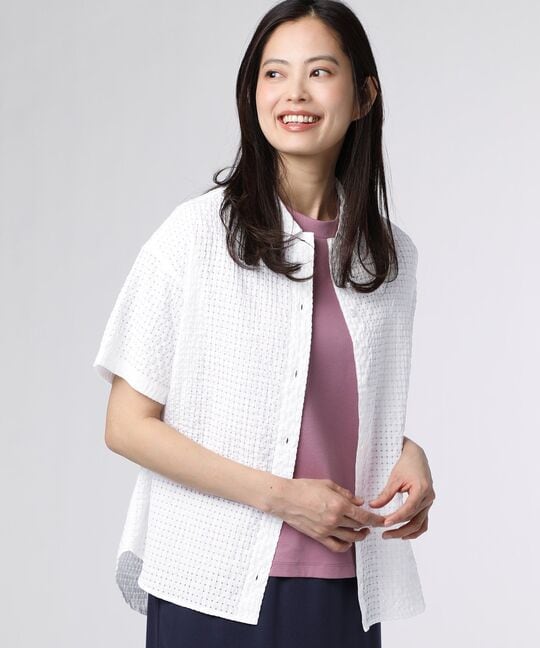 [WOMEN]シアーチェック シャツ