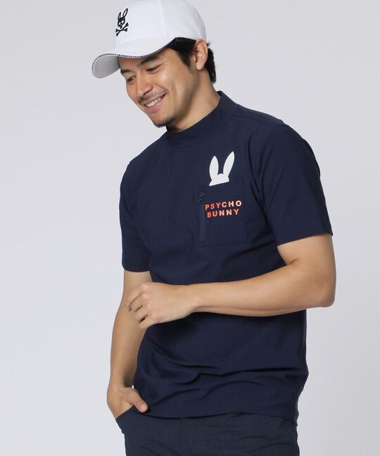 [GOLF] ポケットバニー モックネックTシャツ