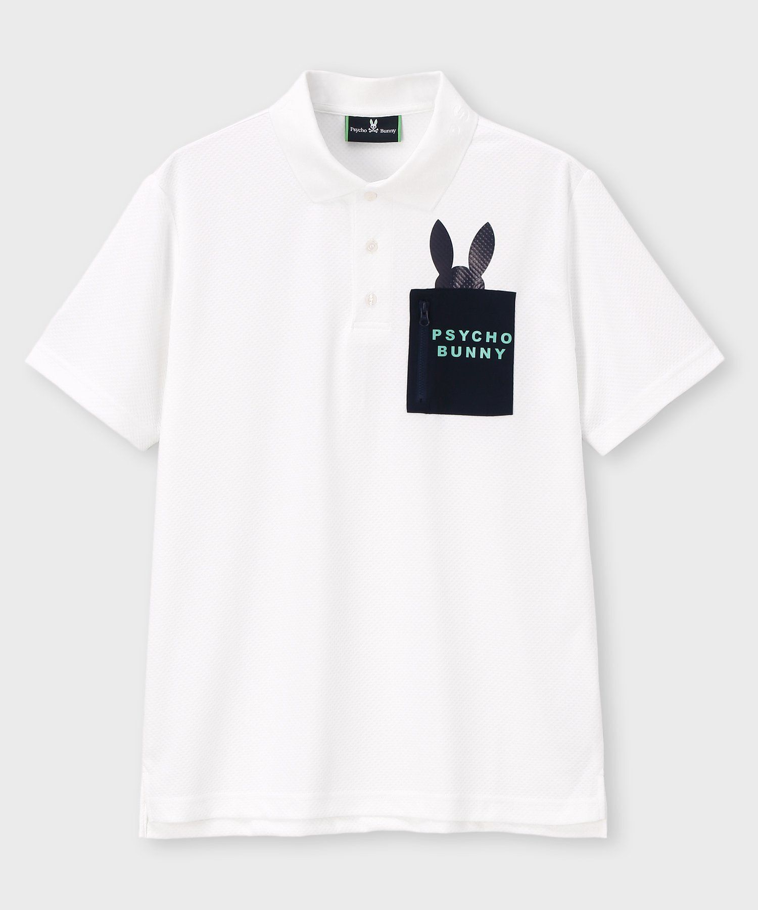 サイコバニー ゴルフ ポロシャツ 日本製 ホワイト Mサイズ GOLF] ポケットバニー ポロシャツ｜Psycho Bunny｜サイコバニー
