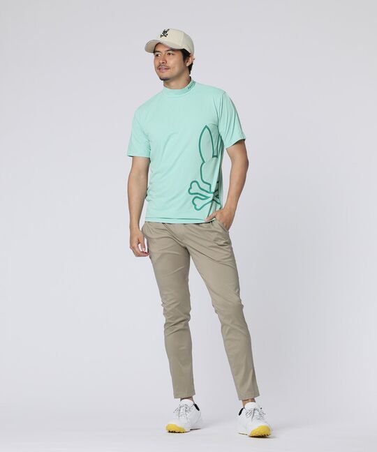[GOLF] パイピング シルエットロゴ モックネックTシャツ