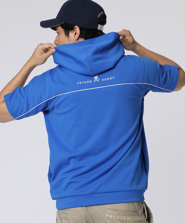 Psycho Bunny サイコバニー パーカー 「GOLF」半袖パーカ GOLF] バニーロゴ パイピング パーカ｜Psycho Bunny｜サイコバニー