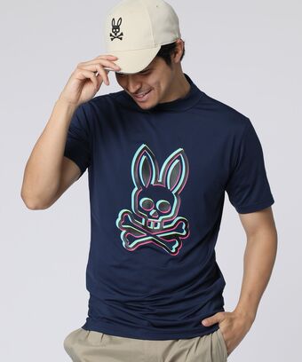 [GOLF] 3Dカラーロゴ 　モックネックTシャツ