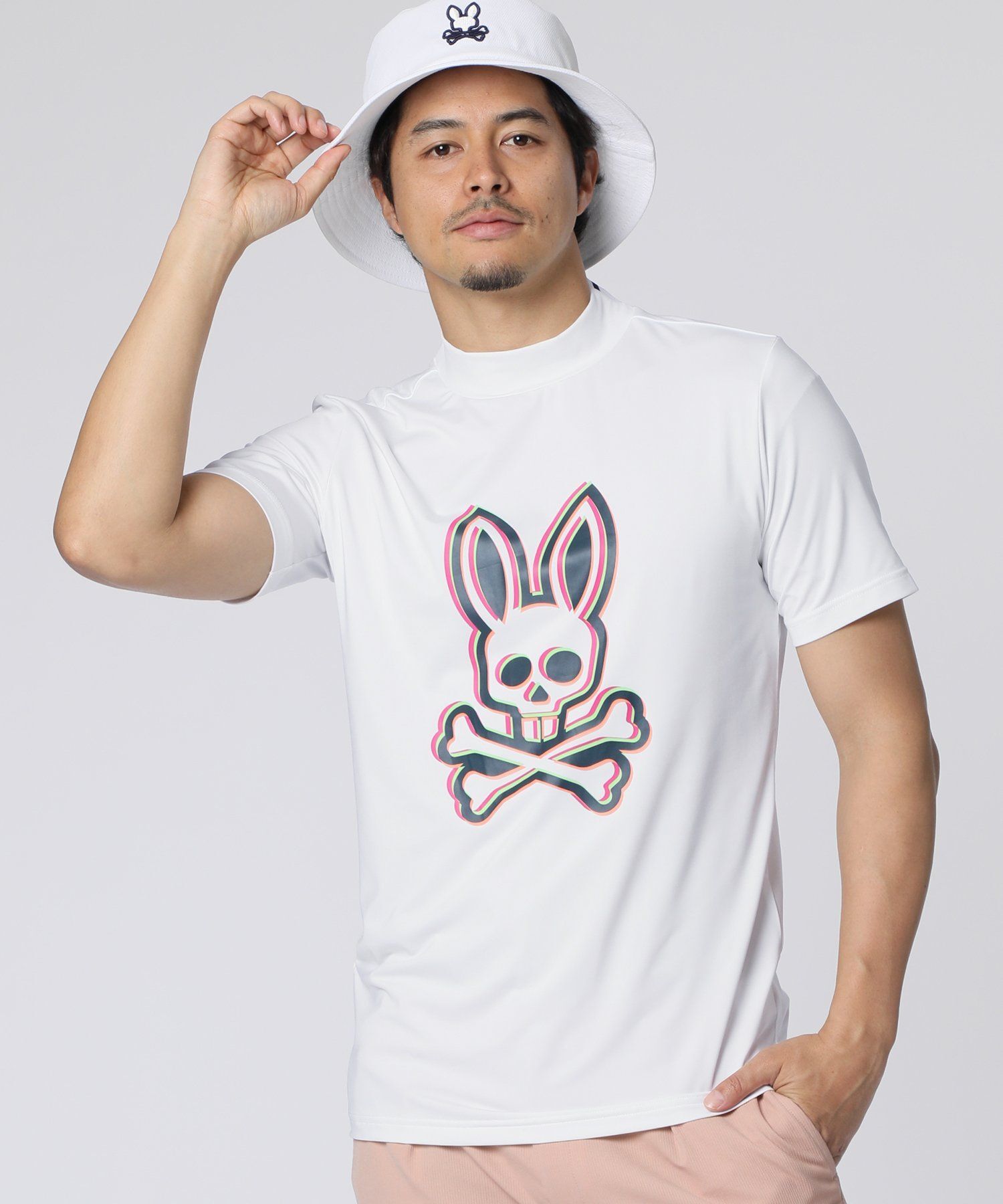 GOLF] 3Dカラーロゴ モックネックTシャツ｜Psycho Bunny｜サイコ