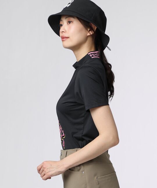 [GOLF][WOMEN] 3Dカラーロゴ モックネックTシャツ