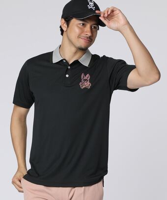 [GOLF] 3Dカラーロゴ ショルダーライン 　ポロシャツ