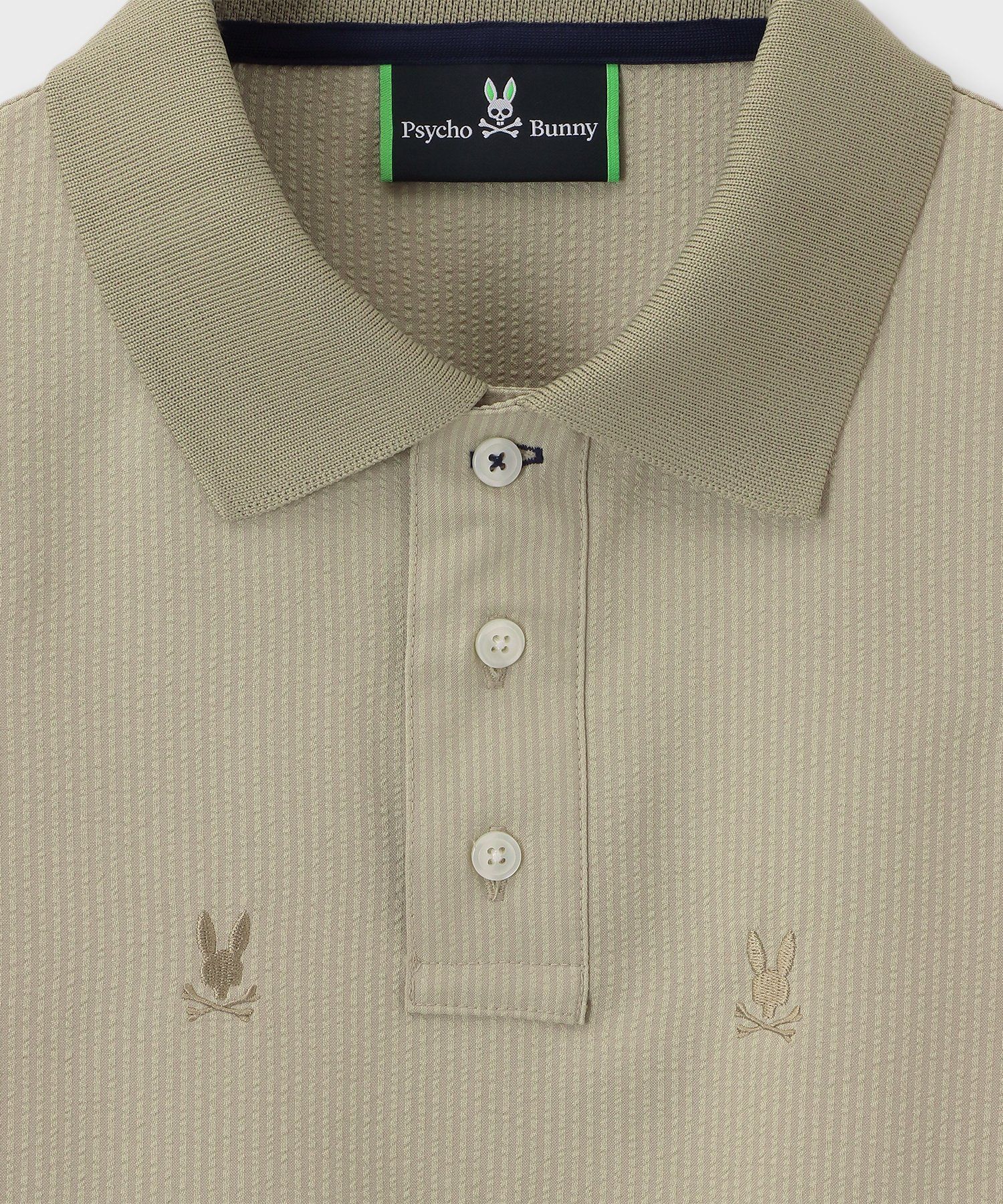 【美品】ジャックバニー　ポロシャツ　ゴルフ　ストライプ　サイズ5　L相当 JACK BUNNY ジャックバニー 半袖ポロシャツ 総柄 ブラック系 5