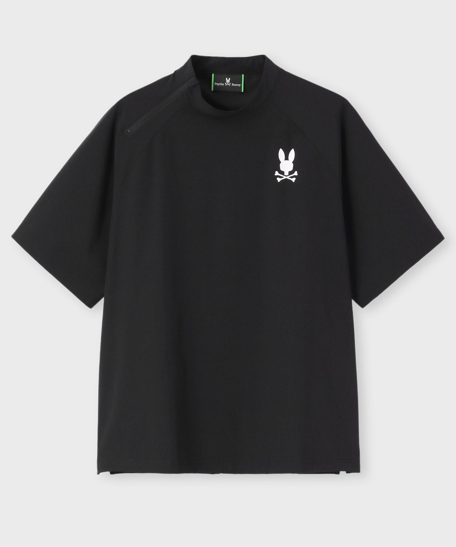 MASTER BUNNY EDITION モックネックTシャツ ブラック　5 AddElmストレッチベア天竺半袖モックネックカットソー | MASTER