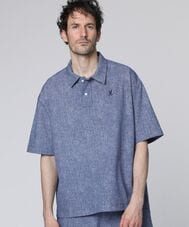 Dot Airメッシュメランジポロカラーシャツ