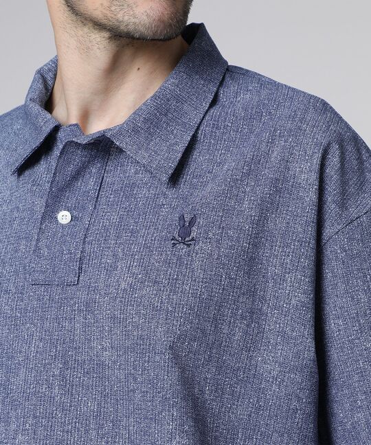 Dot Airメッシュメランジポロカラーシャツ