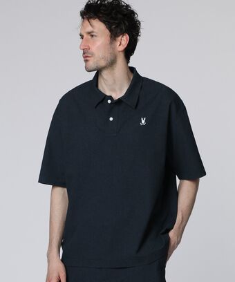 Dot Airメッシュ　メランジ　ポロカラーシャツ