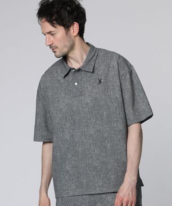 Dot Airメッシュ　メランジ　ポロカラーシャツ