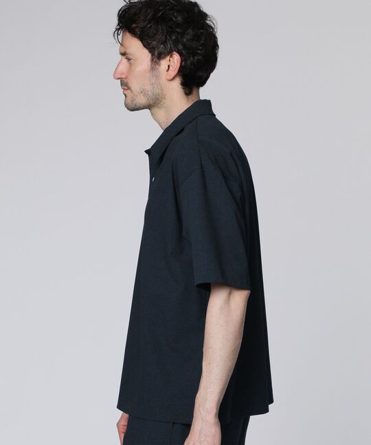 Dot Airメッシュメランジポロカラーシャツ