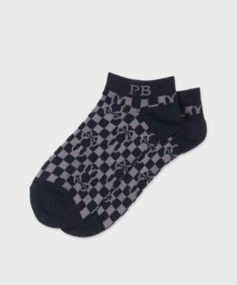 チェックロゴ　ソックス