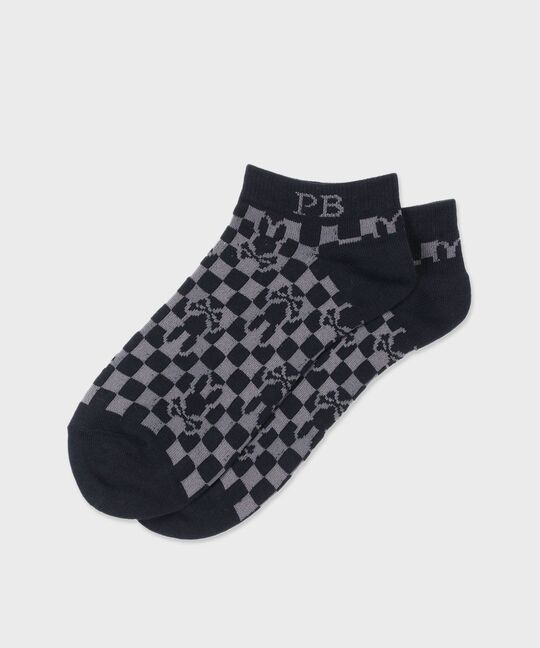 チェックロゴソックス