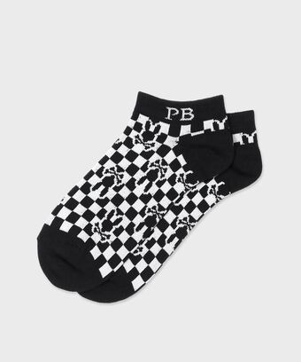 チェックロゴ　ソックス