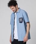 バンダナデザインポケット ダンガリーシャツ