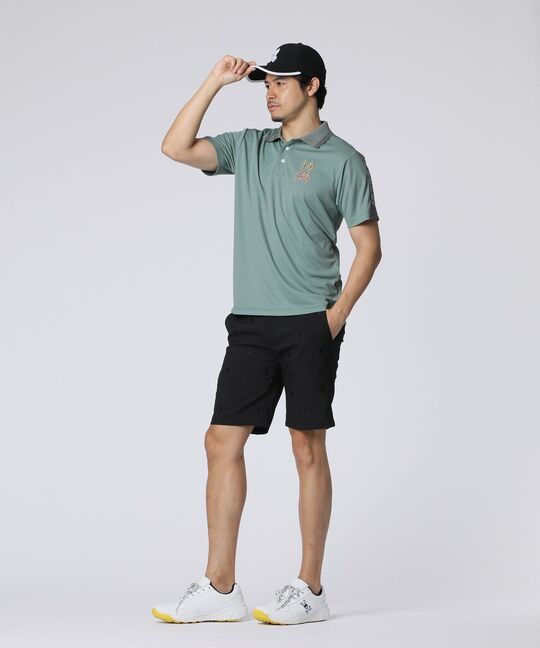 [GOLF] 3Dカラーロゴ ショルダーライン ポロシャツ