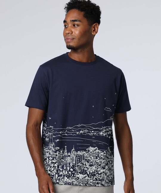 フリーハンドハーバーグラフィックＴシャツ