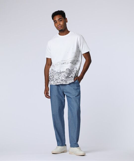 フリーハンドハーバーグラフィックＴシャツ