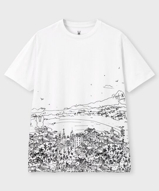 フリーハンドハーバーグラフィックＴシャツ