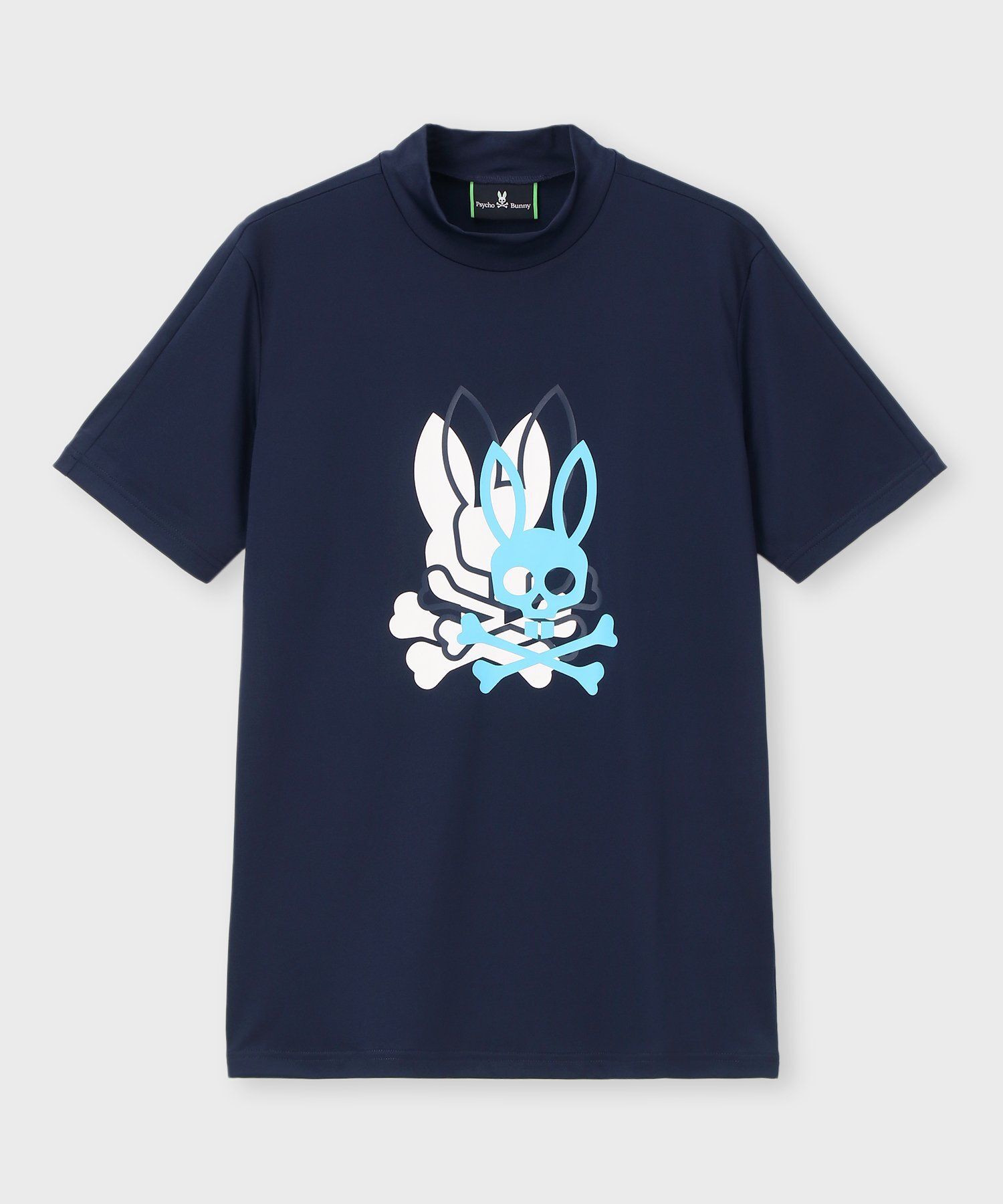 Psycho Bunny メンズ　モックネックシャツ　ゴルフ Psycho Bunny サイコバニー ゴルフ モックシャツ メンズ 半袖
