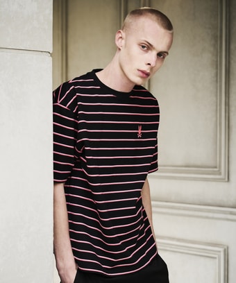 リラックスフィット ボーダーTシャツ