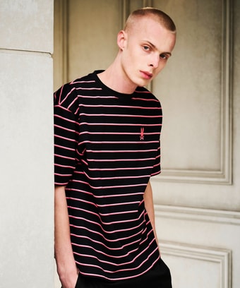 リラックスフィット ボーダーTシャツ