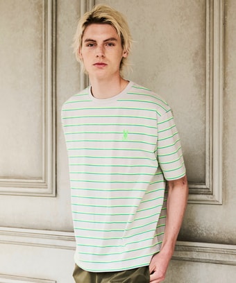 リラックスフィット ボーダーTシャツ