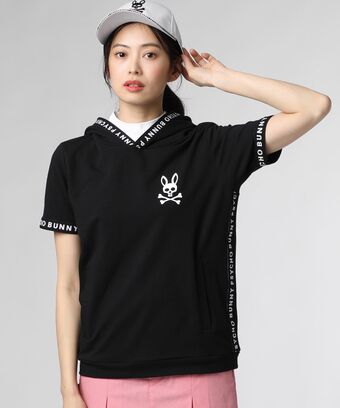 [GOLF][WOMEN]3ポイント ジャガードテープ 　半袖パーカ