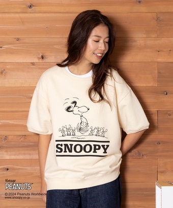 [WOMEN]PEANUTS×Psycho Bunny 　オーバーサイズ スウェット