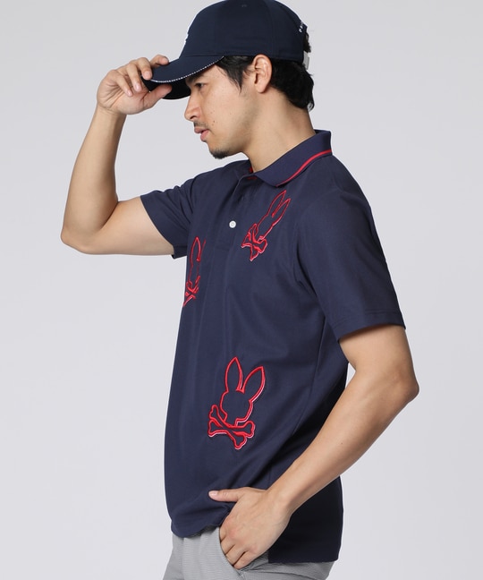 [GOLF]ビッグバニーロゴ エンブロイダリーポロシャツ
