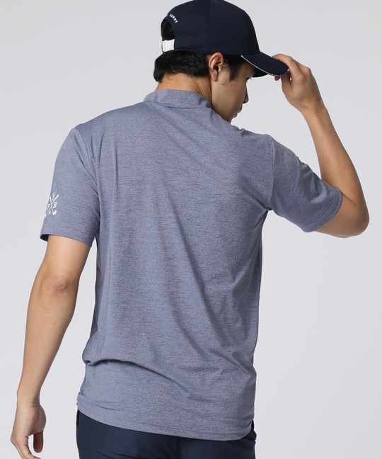 [GOLF]フラッグバニーロゴ メランジモックネックTシャツ