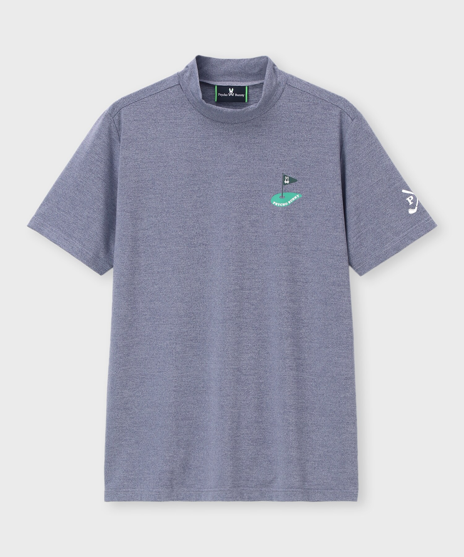 GOLF]フラッグバニーロゴ メランジモックネックTシャツ｜Psycho
