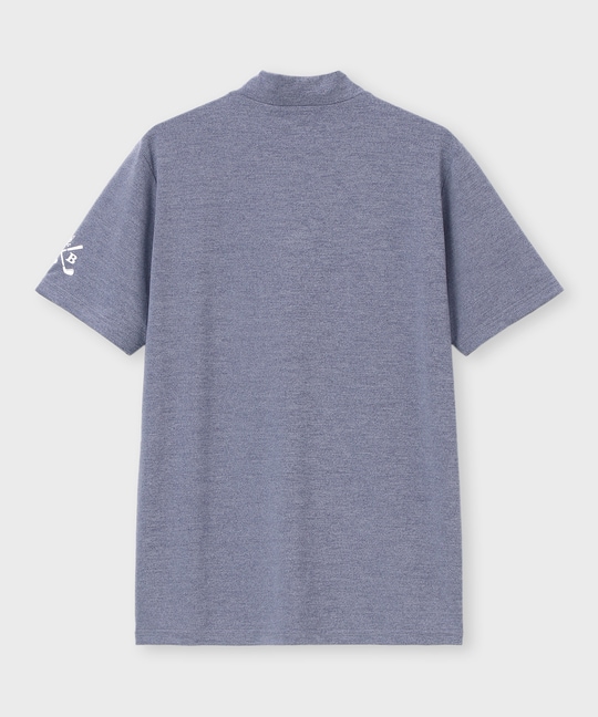 [GOLF]フラッグバニーロゴ メランジモックネックTシャツ