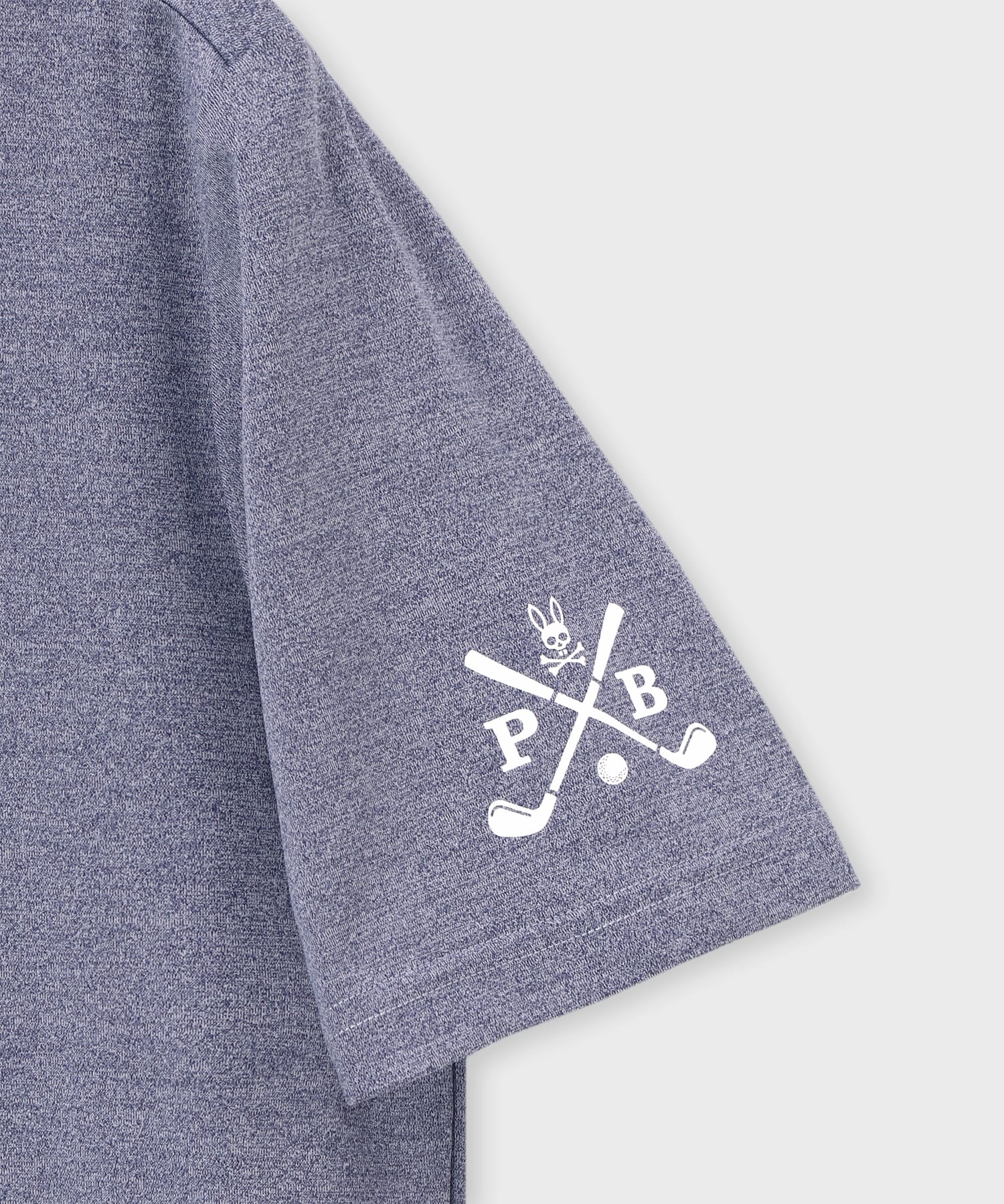 GOLF]フラッグバニーロゴ メランジモックネックTシャツ｜Psycho