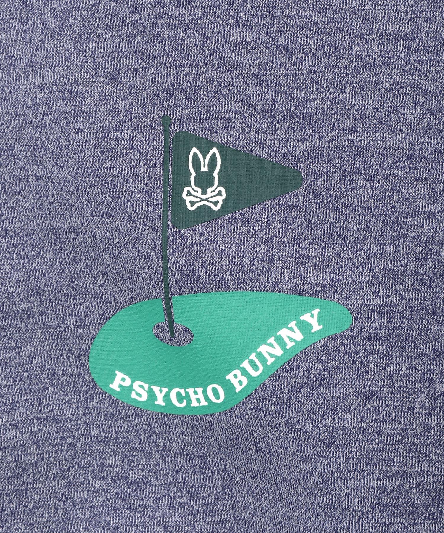 GOLF]フラッグバニーロゴ メランジモックネックTシャツ｜Psycho
