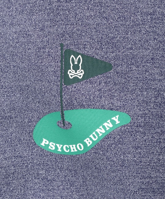 [GOLF]フラッグバニーロゴ メランジモックネックTシャツ