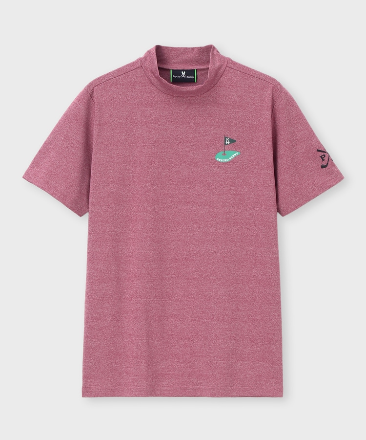 GOLF]フラッグバニーロゴ メランジモックネックTシャツ｜Psycho
