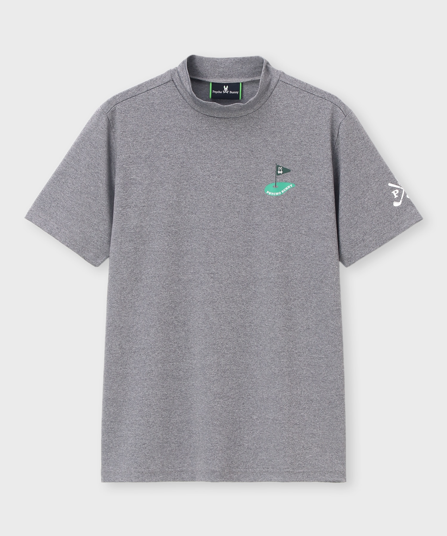 GOLF]フラッグバニーロゴ メランジモックネックTシャツ｜Psycho