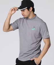 [GOLF]フラッグバニーロゴ メランジモックネックTシャツ
