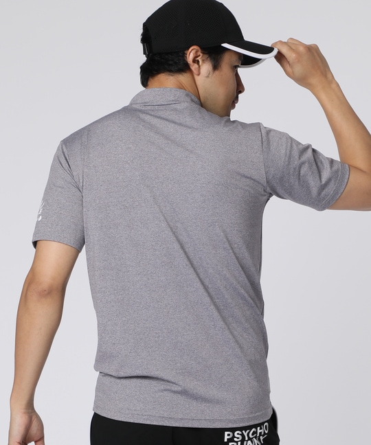 [GOLF]フラッグバニーロゴ メランジモックネックTシャツ