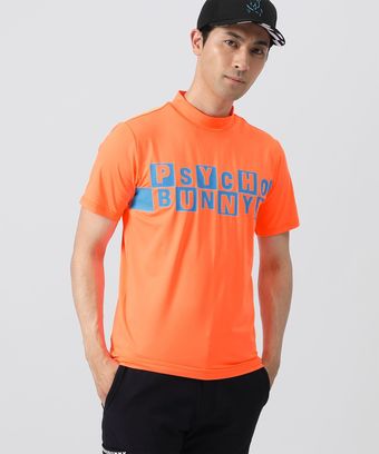 [GOLF]チェッカーロゴ 　半袖モックネック 　Tシャツ