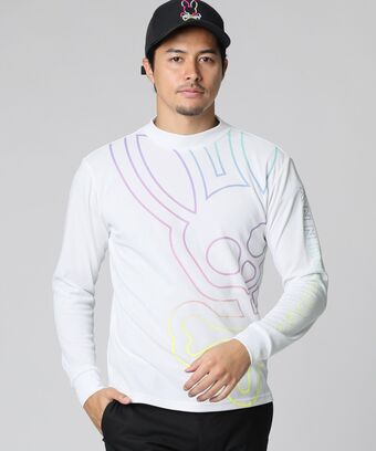 [GOLF]グラデーションビッグバニー 　モックネックTシャツ