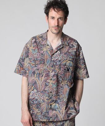 [LIBERTY] ボタニカルプリント 　リラックスシルエット シャツ