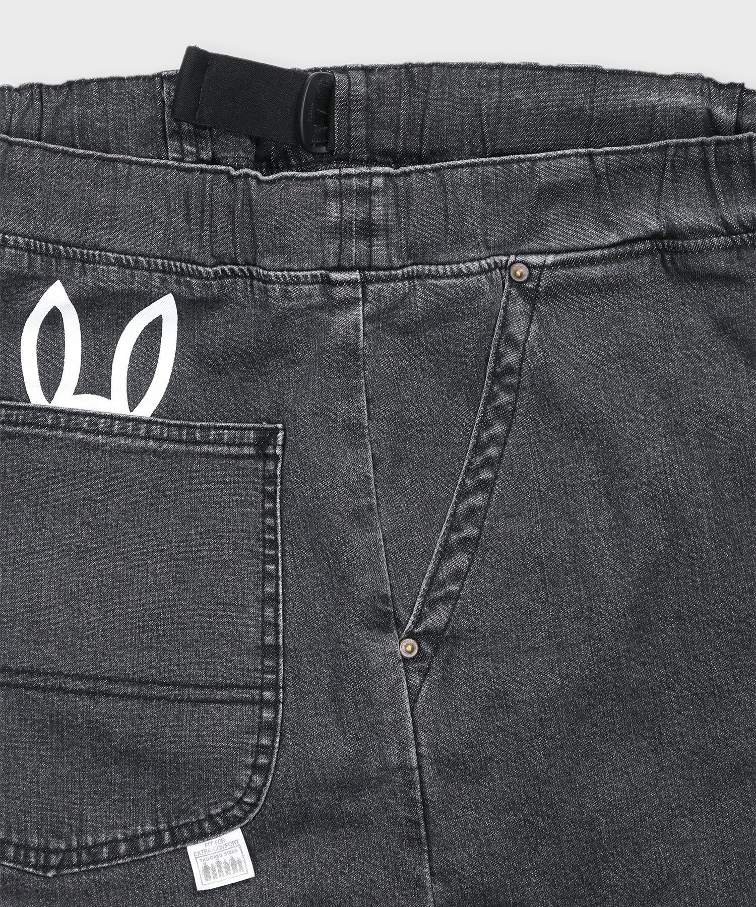 サイコバニーLee ブラックデニムパンツ FREEサイズ Lee × Psycho Bunny FLeeasy Narrow ブラックデニム｜Psycho
