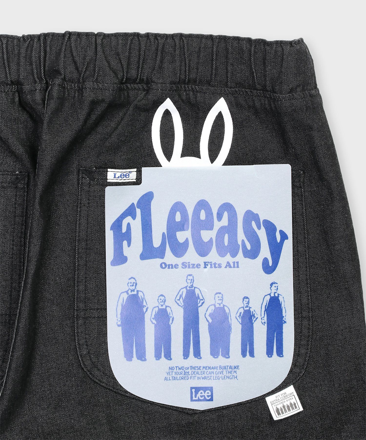 サイコバニー　クッション。 非売品。 Lee × Psycho Bunny FLeeasy Narrow ブラックデニム｜Psycho